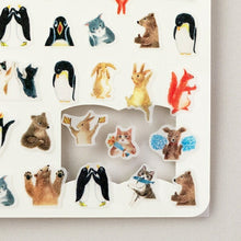 Load image into Gallery viewer, MIDORI Stickers: Daily Record - Animal Feelings Pattern. Sticker album lucky bag, round, stylish, album decoration, heart, bulk, stickers, smartphone, reward, floral, cute, schedule book, planner. Time Keeper: 4902805825672