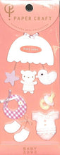 Load image into Gallery viewer, DESINPHIL・MIDORI Design Phil Midori Stickers・PC Stickers M3093 Baby Pattern Pink Schedule Book, Notebook Timekeeper: 4902805830935
