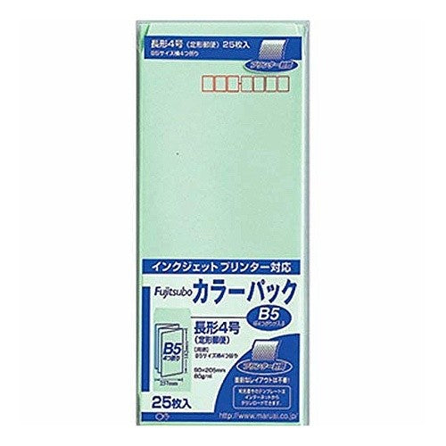 #藤壺カラーパック 長4 グリーン (株)マルアイ :4902850033701