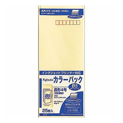 #藤壺カラーパック 長4 クリーム (株)マルアイ :4902850033718
