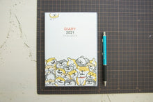 Load image into Gallery viewer, Diary 2021 MINDWAVE 2021 January Start (October 2020 Start) Monthly Diary (Monthly Block) B6 Gorogoro Nyansuke Shibabanbann Adult Cute Stylish Character Diary Cover Schedule Book Timekeeper for Diaries :4909001556157