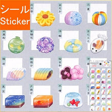 Load image into Gallery viewer, MINDWAVE Seal - Kashi Dokoro Fukumaru Japanese Sweets Sticker Book Lucky Bag Round Stylish Album Decoration Heart Bulk Stickers Smartphone Reward Flower Cute Schedule Book Diary Timekeeper :4909001804371