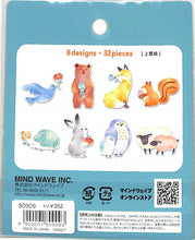画像をギャラリービューアに読み込む, MINDWAVE マインドウェイブ シール ・ アニマル きつね くま ふくろう シール帳 福袋 丸 おしゃれ アルバム デコレーション フレークシール 花 かわいい スケジュール帳 タイムキーパー 動物 うさぎ りす くま ひつじ 鳥 森 :4909001809093