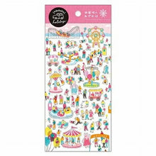 Load image into Gallery viewer, MINDWAVE Seal - Outing Holiday Series Seal Amusement Park 81104 Outdoor Outing Petanko Seal Sticker Book Stylish Album Planner Outdoor Amusement Park Sticker Smartphone Cute Schedule Book Planner Timekeeper: 4909001811041