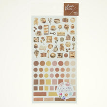 Load image into Gallery viewer, MINDWAVE Seal - Sheer Photo Petit Seal Brown - Sticker Album Lucky Bag Round Stylish Album Decoration Heart Large Quantity Sticker Smartphone Reward Flower Cute Schedule Book Diary Timekeeper :4909001811515