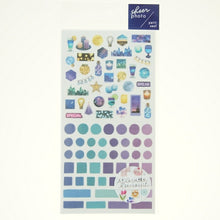 Load image into Gallery viewer, MINDWAVE Seal · Sheer Photo Petit Seal Night View Seal Album Lucky Bag Round Stylish Album Decoration Heart Lots of Stickers Smartphone Reward Flower Cute Schedule Book Diary Timekeeper :4909001811546