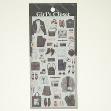Load image into Gallery viewer, MINDWAVE Seal - Girl's Closet Sticker Black Seal Book Lucky Bag Round Stylish Album Decoration Heart Large Quantity Sticker Smartphone Reward Flower Cute Schedule Book Diary Timekeeper :4909001812840