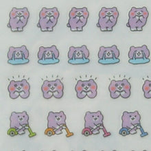 Load image into Gallery viewer, MINDWAVE マインドウェイブ シール ・ キャラクターエモジシール 81420 バイバイベア スケジュール帳 手帳のタイムキーパー :4909001814202