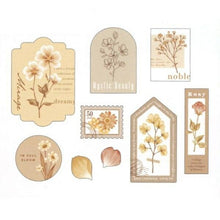 Load image into Gallery viewer, MINDWAVE Sticker - Pressed Flowers Flake Sticker Ivory, Sticker Album Lucky Bag, Round, Stylish, Album Decoration, Heart, Bulk, Stickers, Smartphone, Reward, Flowers, Cute, Schedule Book, Notebook Timekeeper :4909001814585