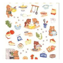 画像をギャラリービューアに読み込む, リトルキッチンステッカー 81791 ケーキヤサン クマ お菓子作り キッチン ベーキング 小動物 文房具 手帳デコ マインドウェイブ MIND WAVE :4909001817913