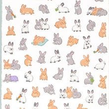 Load image into Gallery viewer, #プチフワステッカー 81875 ウサギ Puchifuwa プチふわシール うさぎいっぱい ほんわかアニマルステッカー マインドウェイブ :4909001818750