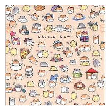 Load image into Gallery viewer, #MW シール 81888 チマハム ハムスター ステッカー かわいい 癒し系 動物 キャラクター デコ マインドウェイブ :4909001818880