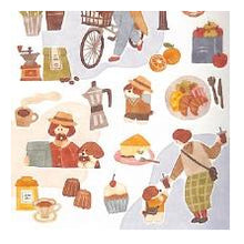 Load image into Gallery viewer, あの子といっしょ ステッカー いぬといっしょ シール 82027 パン屋 ベーカリー カフェタイム 朝ごはん クロワッサン ナチュラル レトロ風 パン好き --- MIND WAVE :4909001820272