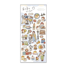 Load image into Gallery viewer, あの子といっしょ ステッカー いぬといっしょ シール 82027 パン屋 ベーカリー カフェタイム 朝ごはん クロワッサン ナチュラル レトロ風 パン好き --- MIND WAVE :4909001820272