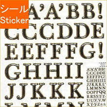 Load image into Gallery viewer, CLOTHES-PIN Seal - Puffy English Alphabet Stickers with Gold Foil - Sticker Book Lucky Bag Schedule Decoration Stickers Diary Letter Gold Alphabet Stickers - Schedule Book Planner Timekeeper: 4920097140457