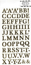Load image into Gallery viewer, CLOTHES-PIN Seal - Puffy English Alphabet Stickers with Gold Foil - Sticker Book Lucky Bag Schedule Decoration Stickers Diary Letter Gold Alphabet Stickers - Schedule Book Planner Timekeeper: 4920097140457