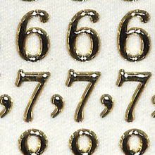 Load image into Gallery viewer, CLOTHES-PIN Seal • Puffy Letter Seal Gold Foil Numbers Number Seal Book Lucky Bag Round Stylish Album Decoration Heart Bulk Sticker Smartphone Reward Flower Cute Schedule Book Notebook Time Keeper: 4920097140464
