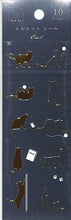 Load image into Gallery viewer, CLOTHES-PIN Seal Silhouette Cat Seal Book Lucky Bag Round Stylish Album Decoration Heart Large Quantity Sticker Smartphone Reward Flower Cute Schedule Book Diary Timekeeper :4920097146572