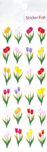 Load image into Gallery viewer, OKUYAMA 奥山 シール ・ 季節 ラメ入りシール チューリップ 花植物 春 ラメ シール帳 福袋 スケジュール デコ ステッカー ダイアリー ごほうび 花 アルファベット スケジュール帳 手帳のタイムキーパー :4935786580506
