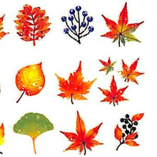 Load image into Gallery viewer, OKUYAMA 奥山 シール ・ 季節ラメ入りシール紅葉銀杏木の実 CR240 シール帳 福袋 スケジュール デコ ステッカー ダイアリー 季節 秋 紅葉 銀杏 木の実 シール スケジュール帳 手帳のタイムキーパー :4935786582401