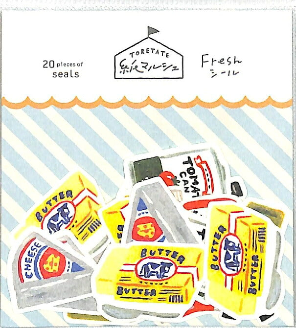 Furukawa Shiko Stickers - Kami Marche Washi Flake Stickers Seasonings Sticker Book Lucky Bag Round Stylish Album Decoration Heart Large Quantity Stickers Smartphone Reward Flower Cute Schedule Book Notebook Timekeeper: 4952270231133