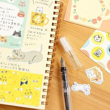 Load image into Gallery viewer, 古川紙工 手帳小物 ・ わたしびより 4designsMEMOPAD ねこ 付箋紙 ポストイット ふせん かわいい おしゃれ 吹き出し 小さい キャラクター メモ帳 スケジュール帳 手帳のタイムキーパー :4952270243877