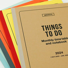 Load image into Gallery viewer, HIGHTIDE 2024 Diary (Starts October 2023) - 24-Month Planner B5, PENCO Monthly Block B5 Monthly Planner, PENCO Diary Refill B6 - Cute, Stylish, Character Diary Cover: 4902562483566