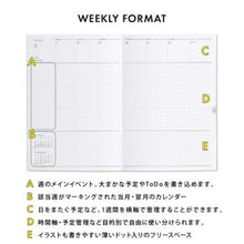 Load image into Gallery viewer, HIGHTIDE ハイタイド 2024年1月始まり(2023年12月始まり) 手帳 週間バーティカル式(バーチカル) B6 24年ダイアリー レプレ スケジュール帳 週間バーティカル式(バーチカル) B6 リフィル b6 大人かわいい おしゃれ 可愛い スケジュール帳 手帳のタイムキ :4988342884143