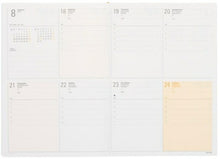 Load image into Gallery viewer, HIGHTIDE 2026 October 2025 Start B6 Shade Weekly Block Planner - Stylish, Cute, with Cover, Diary, and Elastic Band - Schedule Book from Timekeeper :4988342836838