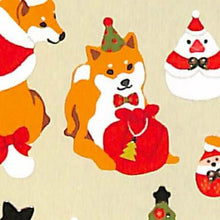 Load image into Gallery viewer, ACTIVE CORPORATION アクティブコーポレーション2 シール ・ クリスマスペーパーシール 柴犬サンタ シール帳 福袋 丸 おしゃれ アルバム デコレーション ハート 大量 ステッカー スマホ ごほうび 花 かわいい スケジュール帳 手帳のタイムキーパー :4990012435760