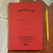 画像をギャラリービューアに読み込む, LIFE ライフ<BR> ノート <BR>N190c A5ノート 赤<BR>【楽ギフ_包装】【スケジュール帳・手帳のタイムキーパー】 :4990168050558