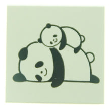 Load image into Gallery viewer, KODOMONOKAO こどものかお スタンプ ・ もりのはんこやさんC パンダ 親子 スタンプ台 オーダー キャラクター かわいい 手帳 印鑑 ハンコ スケジュール帳 手帳のタイムキーパー :4990212017056