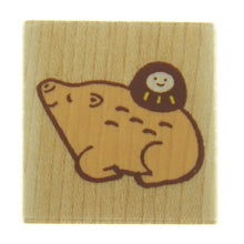 画像をギャラリービューアに読み込む, KODOMONOKAO こどものかお スタンプ ・ ニューイヤースタンプH イノシシとだるま スタンプ台 オーダー キャラクター かわいい 手帳 印鑑 ハンコ 年賀状 2019年 スケジュール帳 手帳のタイムキーパー :4990212018985