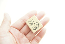 Load image into Gallery viewer, KODOMONOKAO Piccolo Stamp - Dog, Sitting - Stamp Pad, Ink, Cute Character, Planner, Illustration, 6mm, 5 pieces, 3 pieces, Reward Stamp, Office, Teacher, Schedule Book - Planner Timekeeper: 4990212024276