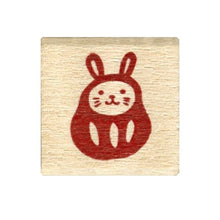 Load image into Gallery viewer, KODOMONOKAO こどものかお スタンプ ・ ワンポイントスタンプF うさぎだるま スケジュール帳 手帳のタイムキーパー :4990212036248