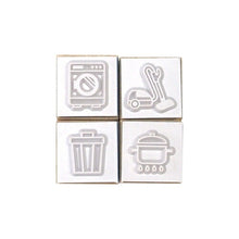 Load image into Gallery viewer, KODOMONOKAO こどものかお スタンプ ・ 手帳はんこ部 4Pセット 日常生活 スタンプ台 インク かわいい キャラクター 手帳 イラスト 6mm 5個 3個 ごほうびスタンプ 事務 先生 スケジュール帳 手帳のタイムキーパー :4990212039119