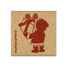 画像をギャラリービューアに読み込む, レトロはんこ 小 サンタ・プレゼント 0525-001