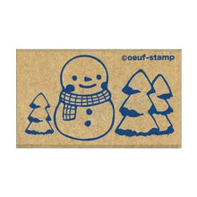 Load image into Gallery viewer, レトロはんこ 中 雪だるま 0526-003