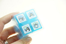 Load image into Gallery viewer, KODOMONOKAO Mini Self-Inking Stamp Set of 4 - Penguin OK, Checked, Thumbs Up, Good Job - Stamp Pad, Ink, Cute, Character, Planner, Illustration, 6mm, 5 Pieces, 3 Pieces, Reward Stamp, Office, Teacher, Schedule Book, Planner Timekeeper: 4990212340925