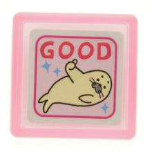 画像をギャラリービューアに読み込む, KODOMONOKAO こどものかお スタンプ ・ ミニスタンプ浸透印C アザラシ GOOD スタンプ台 インク かわいい キャラクター 手帳 イラスト 5個 3個 ごほうびスタンプ 事務 先生 スケジュール帳 手帳のタイムキーパー :4990212342714