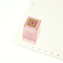 Load image into Gallery viewer, KODOMONOKAO Mini Self-Inking Stamp - Flower - Stamp Pad Ink, Cute Character, Planner Illustration, 6mm, 5 pieces, 3 pieces, Reward Stamp, Office, Teacher, Planner, Notebook Timekeeper: 4990212342851