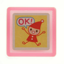 Load image into Gallery viewer, KODOMONOKAO Mini Self-Inking Stamps, Little People, OK Stamp, Ink, Cute Characters, Planner Illustrations, 6mm, 5 Pieces, 3 Pieces, Reward Stamps, Office, Teacher, Planner, Notebook Timekeeper: 4990212342905