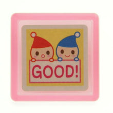 Load image into Gallery viewer, KODOMONOKAO こどものかお スタンプ ・ ミニスタンプ浸透印 小人 GOOD スタンプ台 インク かわいい キャラクター 手帳 イラスト 6mm 5個 3個 ごほうびスタンプ 事務 先生 スケジュール帳 手帳のタイムキーパー :4990212342936