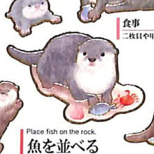 Load image into Gallery viewer, KAMIOJAPAN Seal - PM Otona no Zukan Seal Otter Seal Book Lucky Bag Round Stylish Album Decoration Heart Large Quantity Sticker Smartphone Reward Flower Cute Schedule Book Notebook Timekeeper: 4991277213889