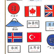 Load image into Gallery viewer, KAMIO JAPAN Seal - PM Teach Me Japanese Seal / Country and Kanji Seal Book Lucky Bag Schedule Deco Sticker Diary Japanese Kanji Flowers Food Animals Seal Schedule Book - Timekeeper for Notebooks :4991277262504