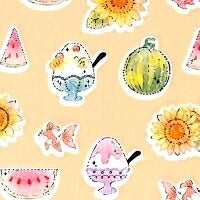 画像をギャラリービューアに読み込む, KAMIO JAPAN カミオジャパン シール 夏(なつ) ・ サマーシール/ヒマワリ スケジュール帳 手帳のタイムキーパー :4991277463659