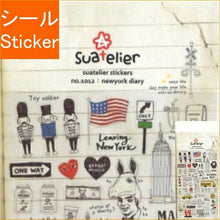 画像をギャラリービューアに読み込む, S&C Corporation S&Cコーポレーション シール ・ 1012 NEWYORK DIARY ニューヨーク観光 シール帳 福袋 丸 おしゃれ アルバム デコレーション ハート 大量 ステッカー スマホ ごほうび 花 かわいい スケジュール帳 手帳のタイムキーパー :8809395490418