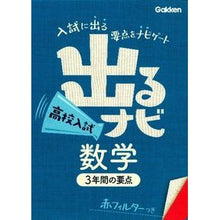 画像をギャラリービューアに読み込む, 出るナビ 高校入試 数学
