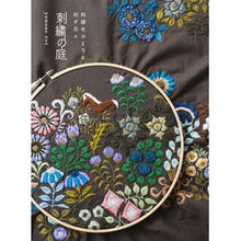 画像をギャラリービューアに読み込む, 刺繍の庭 刺繍布のように刺す花々