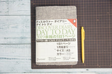 Load image into Gallery viewer, Discover21 DISCOVER TWENTY ONE 2019 Diary 1 page 1 day (2 days per spread) A5 Discover Diary Day to Day A5 Fabric BEIGE Accessories System Business Refill Hobonichi Zodiac Schedule Book Diary :9784799322826